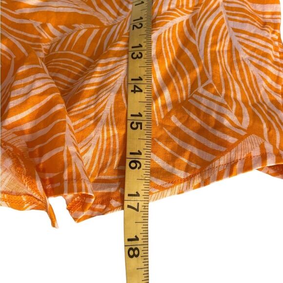 NWT Shade&Shore BEACH OUTFIT Set Women XL Boho Orange Crop Front Tie Lightweight - Picture 7 of 14